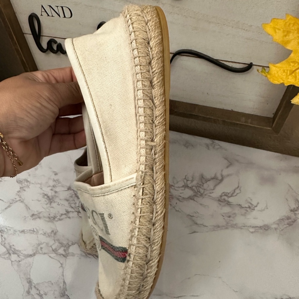 Gucci Gg Logo Web Leather Trimmed
Canvas Espadrilles - Picture 4 of 15